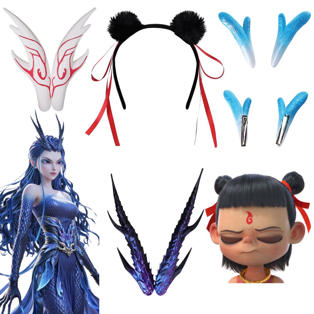 Head Gear Running - Nezha Ao Bing Cosplay Hair Clips