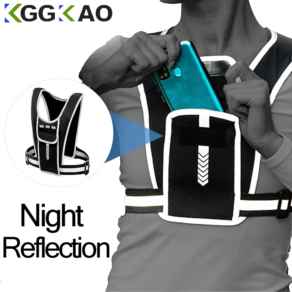 Running Gear Reflective - Running Vest Phone Holder for Men