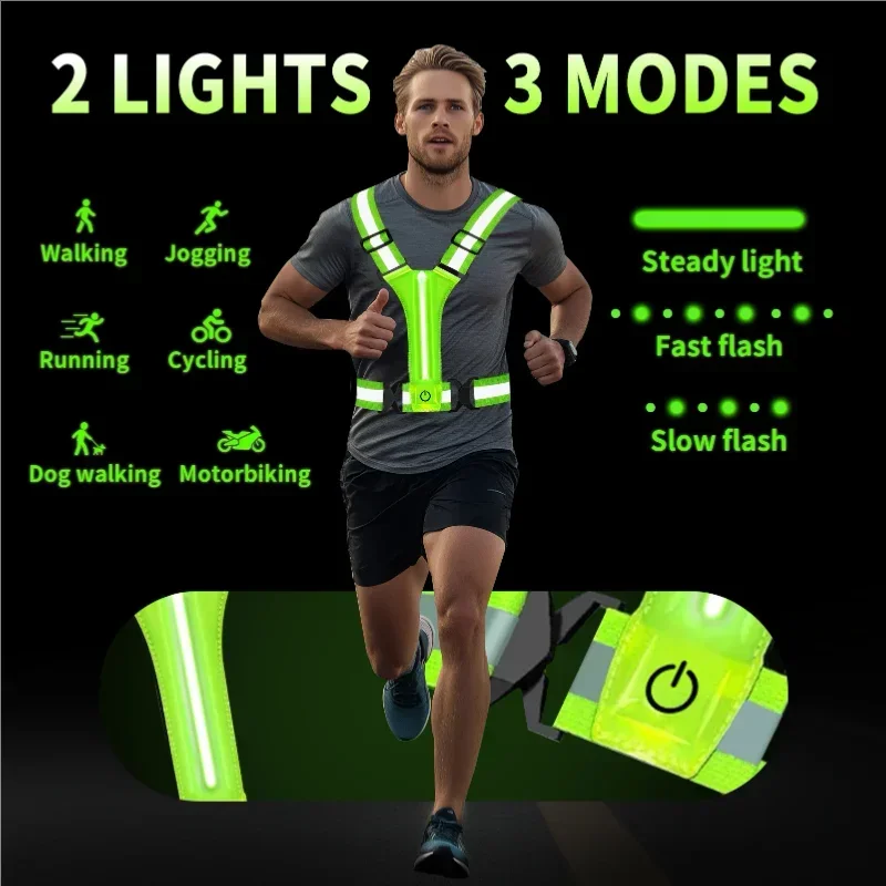 LED Reflective Vest Running Ge - Running Gear Lights 评论和价格