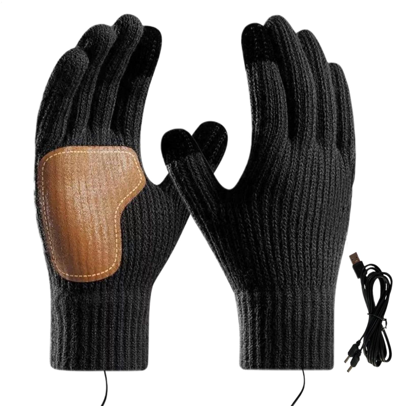 USB Heated Gloves with Touchsc - Running Gear Cold Weather Men 评论和价格