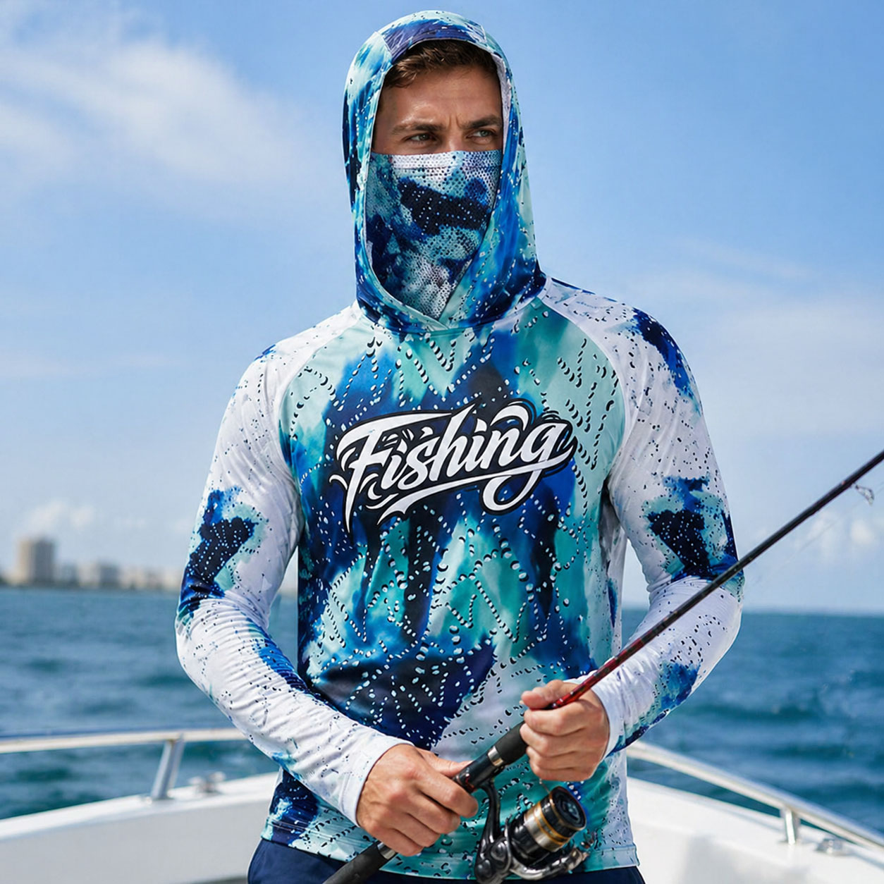 Fishing Hood Riding Tops Wear  - Running Gear Outdoor 评论和价格