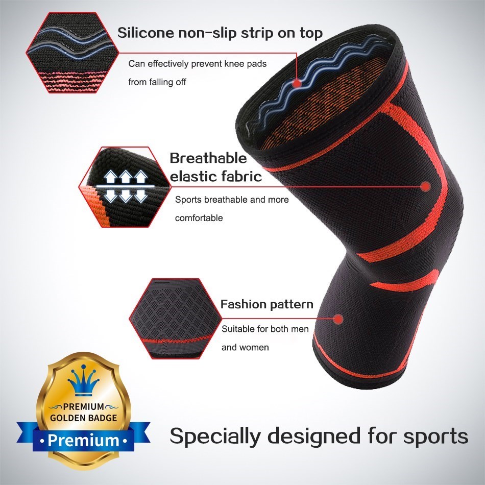 WOSWEIR-1 PC Elastic Knee Pads - Running Gear Knee 评论和价格